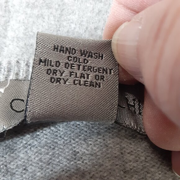 Vintage Chandler Hill 100% Cashmere Sweater Size SMALL Long Sleeve Gray Pullover - Picture 6 of 7